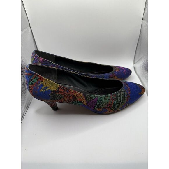 Life Stride Shoes - Vintage Life Stride Abstract Paint Splatter Almond Toe Pumps Women's Size 9‎